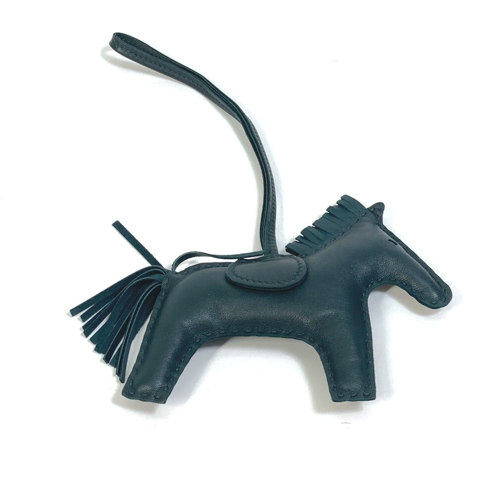 HERMES horse cheval Rodeo MM So Green One Color strap bag