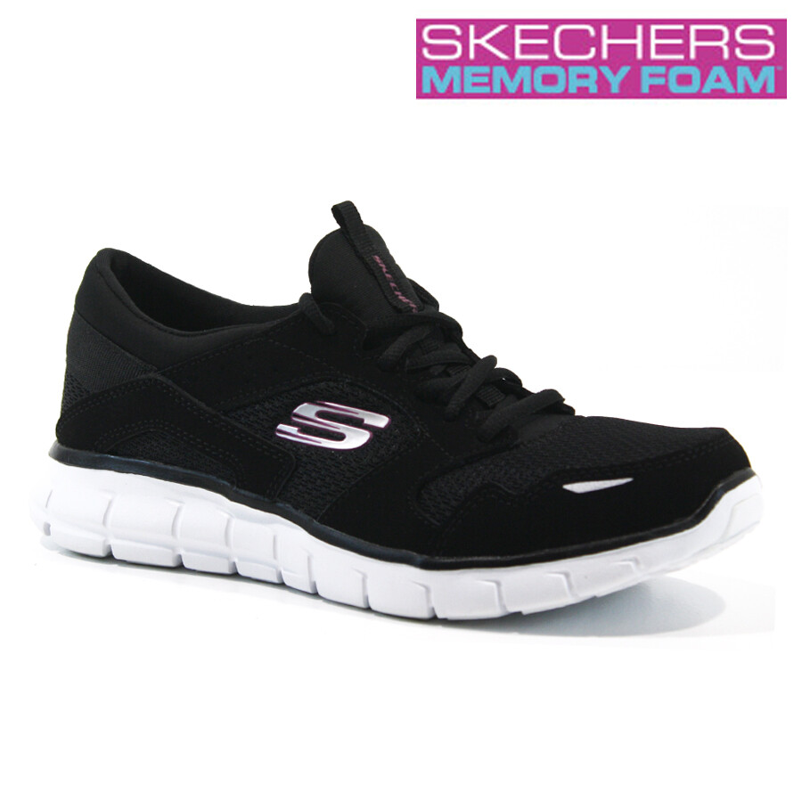 LADIES SKECHERS MEMORY FOAM TRAINERS LIGHTWEIGHT FITNESS RUNNING