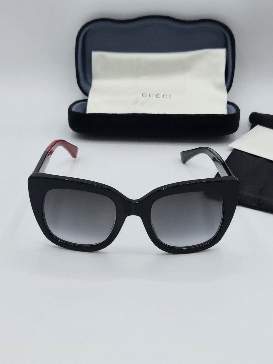 BRAND NEW GUCCI GG0163SN 003 Black Grey Women Sunglasses GUCCI BRAND NEW GUCCI GG0163SN 003 Black Grey Women  main image 4