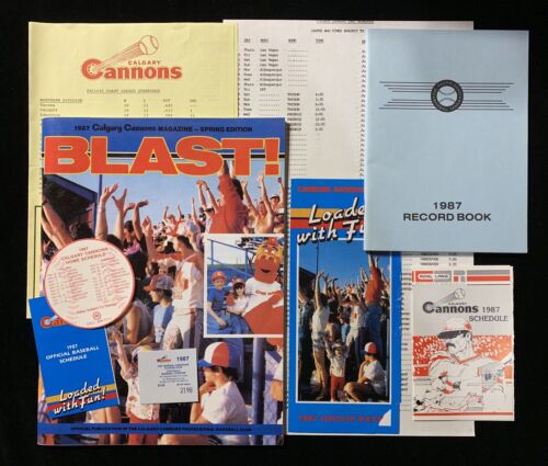 1987 PCL CALGARY CANNONS PROGRAM TICKET SCHEDULES BOOK PAMPHLET SEATTLE MARINERS - Picture 1 of 12