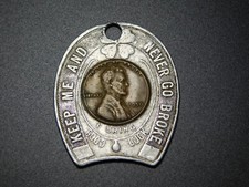 TOKEN 1950 LINCOLN CENT SOCIABLE SCHENLEY GOOD LUCK PENNY