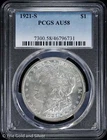 1921-S $1 Morgan Silver Dollar PCGS AU 58