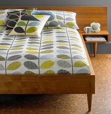 Image of Orla Kiely Scribble Stem 100% Cotton Duvet Cover or Pillowcases-Duckegg Seagrass