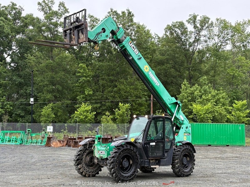 2017 JCB 507-42 42' 7,000 lbs Telescopic Reach Forklift Cab Telehandler bidadoo