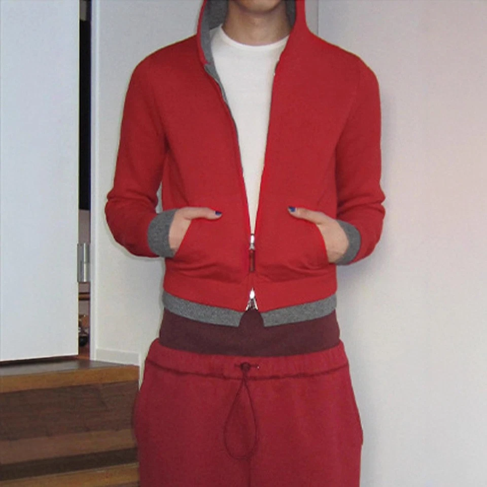 Chaqueta cárdigan tejida con capucha de lana colores contrastantes THE ROW para mujer Foto 3 de 4