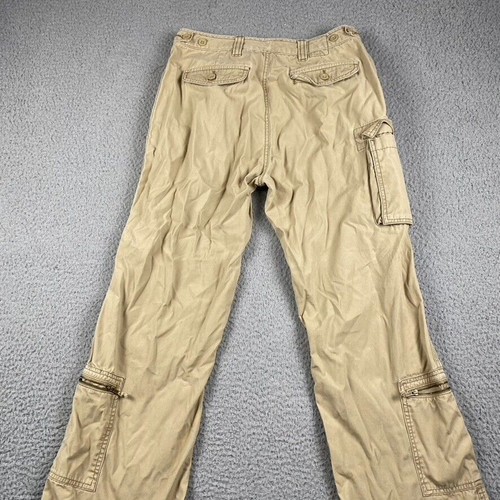 VTG Polo Ralph Lauren Cargo Utility Pants Boys Youth Size 18 Beige - Picture 11 of 13