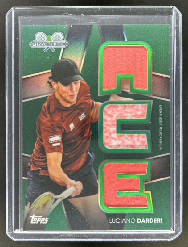 2026 Topps Graphite Luciano Darderi Ace Relics Green Refractor #/75