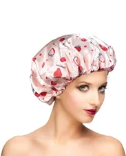 Shower Cap, Adjustable Shower Caps for Women, Extra Large Upgrade Double Waterpr