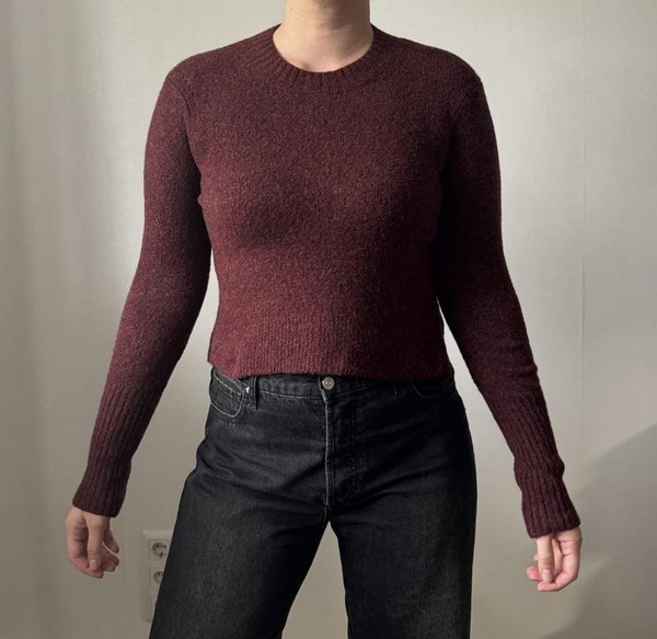 Women AllSaints Sweater Burgundy Viscose 36 / S /