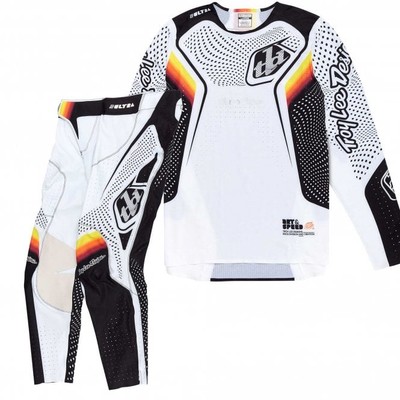 Troy Lee Motocross Trikot & Hose Set - Erwachsene Herren SE Ultra Optic (weiß)