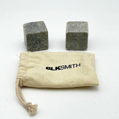 Blksmith Liquor Stones Set of Two Reusable Cubes Natural Soapstone