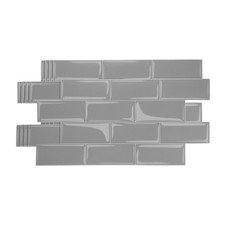 5Pcs 9.4"x4.7" Peel and Stick Backsplash Tiles Mable Tile Stickers, Gray