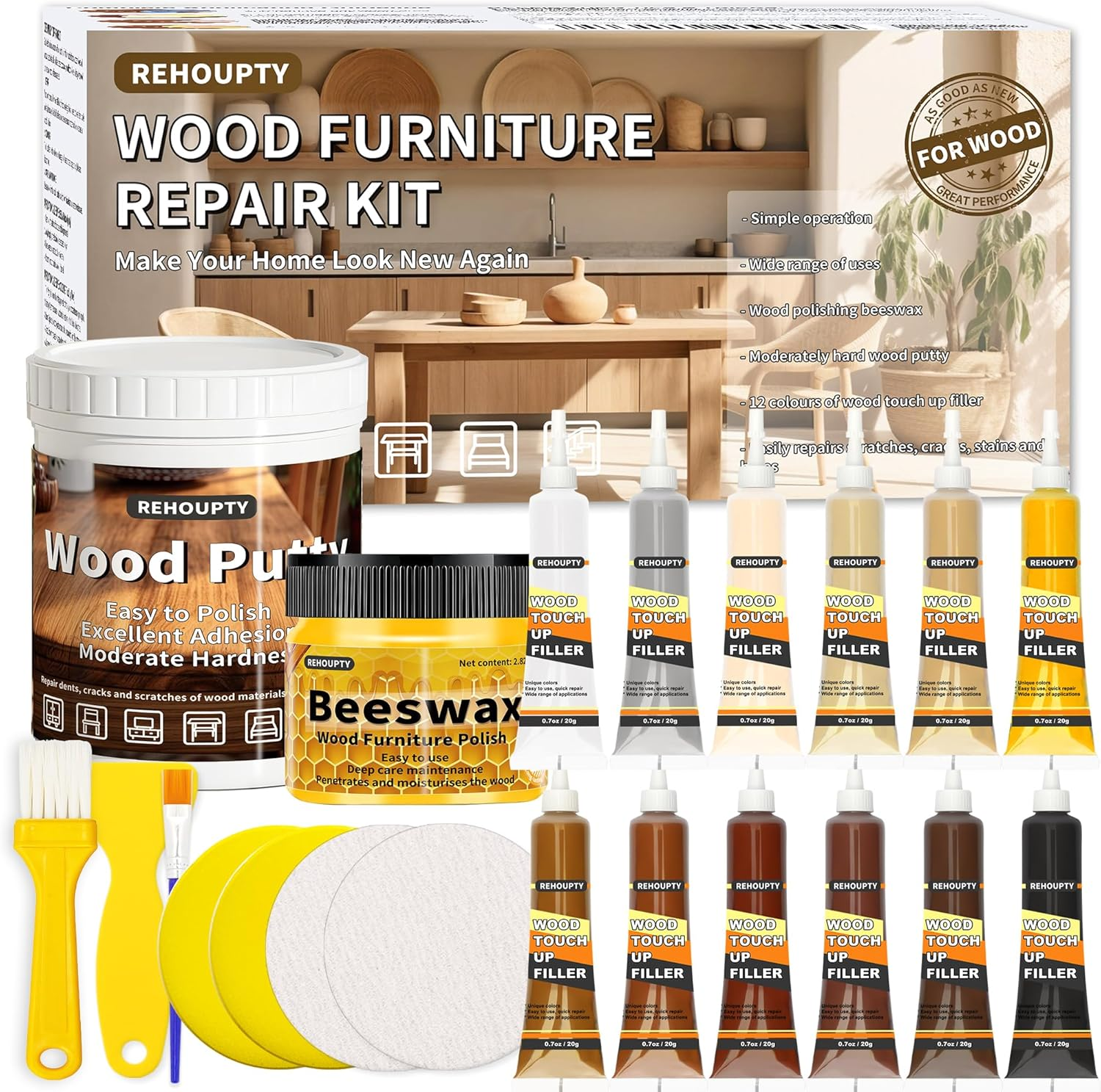 Kit per La Riparazione Dei Mobili, Tutto-In-Uno Kit Riparazion Legno Include Stu