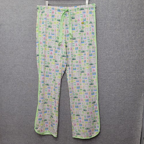 MASTERS MAGNOLIA LANE POSTAGE STAMPS WOMEN'S LOUNGE PANTS, SIZE L