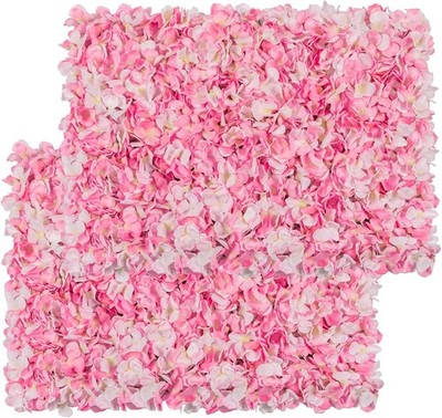 Flower Wall Panel Set, U'Artliens Artificial Wall Flower Backdrop 24x16 Inch 3D