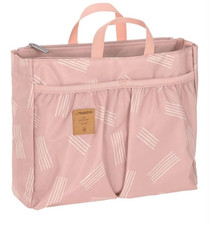 L&auml;ssig kleine Organizer Wickeltasche Tasche Soft Stripes Rose 35,5 x 25 x 9 cm
