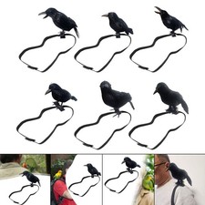 Halloween Crow Decor Scary Realistic Decorative Black Feathered Crow Halloween