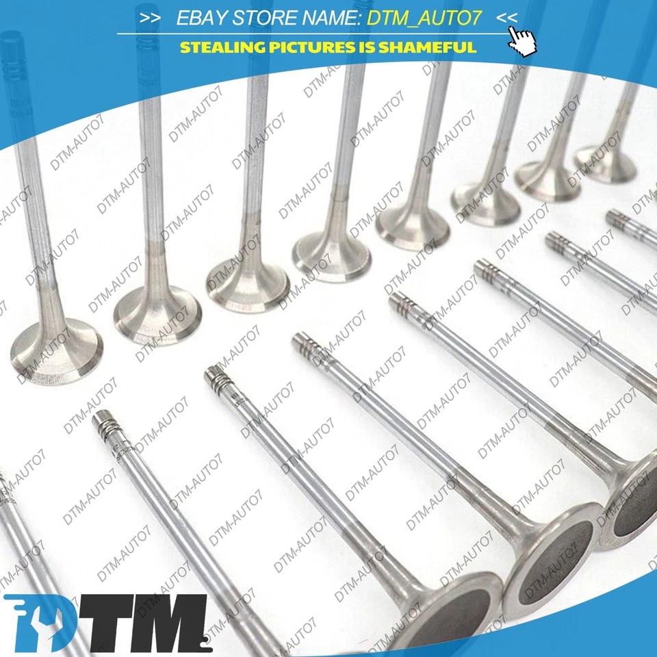 24x Intake Exhaust Inlet Outlet Valves Set For VW Audi S4 S5 A6 3.0 2.8 3.2 TFSI - Image 4 of 4
