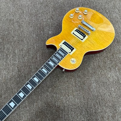 Slash LP Standard electric guitar Chrome hardware flame maple top zebra pickups