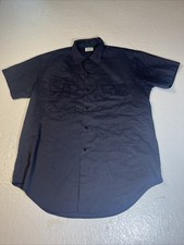 Vintage Big Mac Penneys Big Mac Work Shirt Soil Release Navy Large