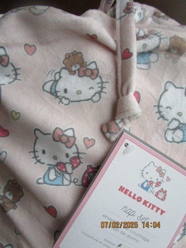 Pottery Barn Kids Hello Kitty Herzen Nickerchen Matte Set Neu mit Etikett