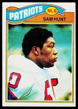 Sam Hunt, 1977 Topps, #356, New England Patriots, RC