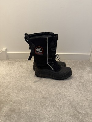 Sorel Alpha Pac XT Herren schwarz wasserdicht isoliert Winter Schnee Stiefel Größe 8 UK