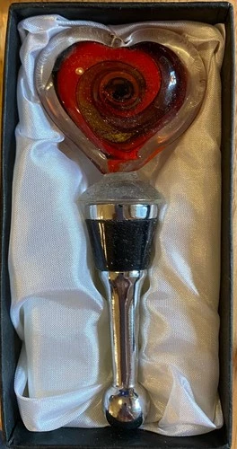 LS Arts Inc Verona Heart Bottle Stopper - Thumbnail 2