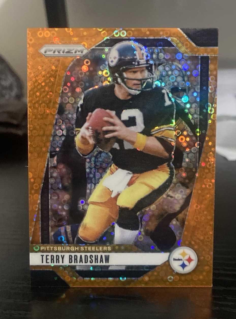 Terry Bradshaw 2024 Panini Prizm  #246 Orange Disco Prizm Football Card