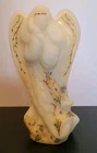 Vtg 7" Fenton Radiant Angel Satin Glass Hand Painted Figure #791 Floral Sallman