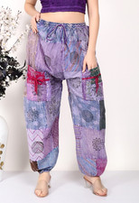 Women's Casual Cotton Patch Pocket Elastic Waist Harem Pant Wholesale Mix lot