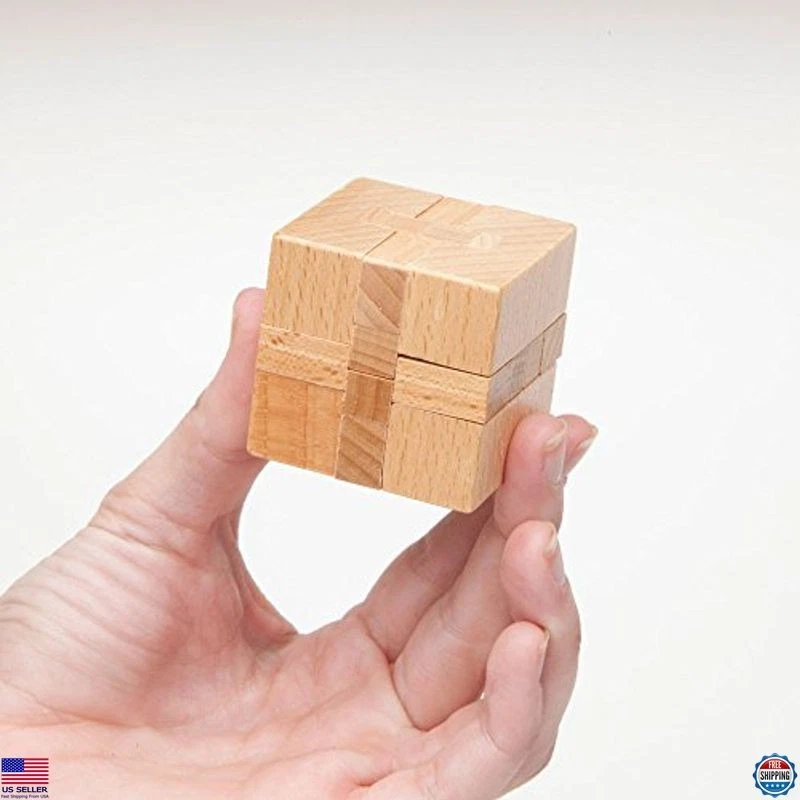 Mini juego de rompecabezas de madera - 4 rompecabezas clásicos de madera - ¡Regalos divertidos y desafíos! Foto 4 de 4