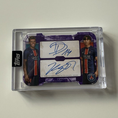 Topps Exhibition PSG Dual Autograph Désiré Doué Lee Kang-in 01/15 2024/25