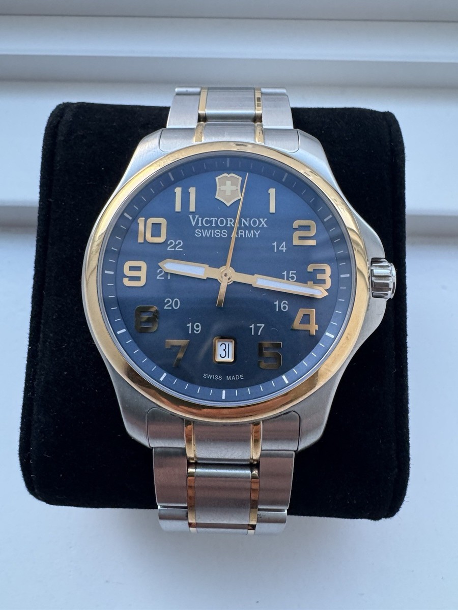 Victorinox Swiss Army Men's 241363 Officer's Gent Blue Stainless
