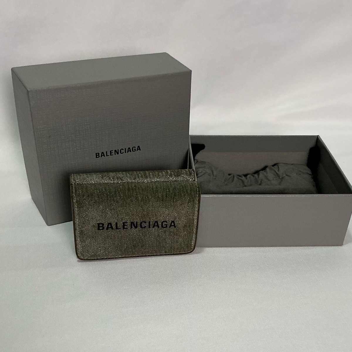 小物 balenciaga paper mini wallet silver Balenciaga Silver glitter Paper Mini Wallet | eBay