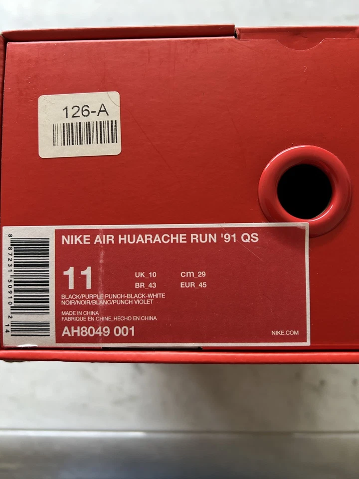 Nike Air Huarache QS '91 purple US 11 EUR 45 neu - Bild 4 von 4