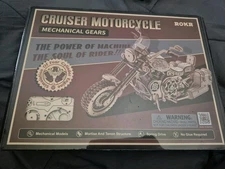 New Sealed Rokr 420 PCS Cruiser Motorcycle DIY 3D Wooden Model