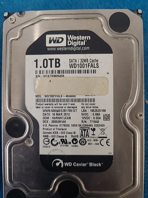WD1001FALS-403AA0, 1,0TB SATA/32MB Cache, Festplatte gebraucht.  Western Digital