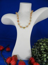 HALSKETTE: HANDARBEIT! BOHO-SCHMUCK. ZART, FILIGRAN! veredelte Glasperlen.373.13