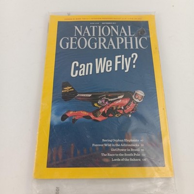National Geographic Magazine Sept 2011 Can We Fly? Elephants South Pole Issue