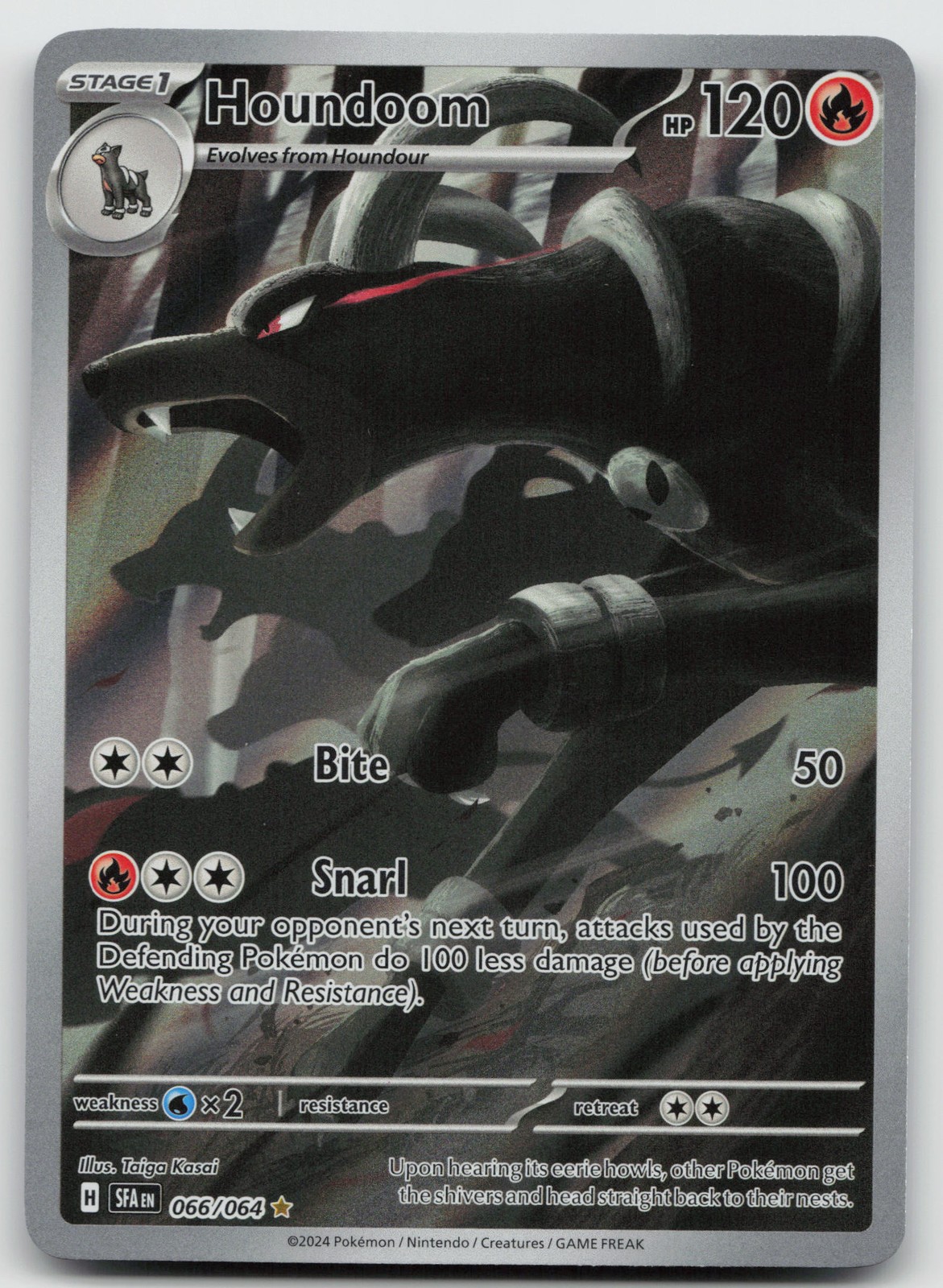 Houndoom Illustration Rare Holo SV: Shrouded Fable 066/064 NM