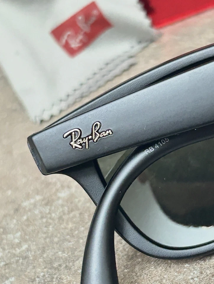 Ray-Ban Wayfarer Folding(pieghevole) 601S Tg 50:22 4105s Black Matte G 15 - Image 2 of 4