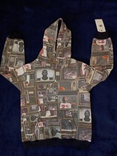 Nike Air Jordan Youth Kids Size M Brooklyn Printed Fleece Pullover Hoodie NWT