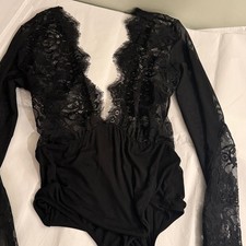 Elegant Black Lace Bodysuit