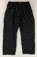 Polo Ralph Lauren AOP Sleepwear Pajama Lounge Pants Black White Pony Mens XL
