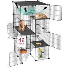 VISCOO Cat Cage, 4-Tier DIY Cat Enclosures Catio,24"x24"x 48" Cat Playpen