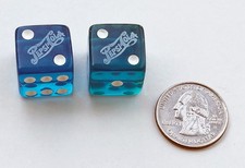 Pepsi Cola Pair of Translucent Blue Dice Advertising Promo Vintage