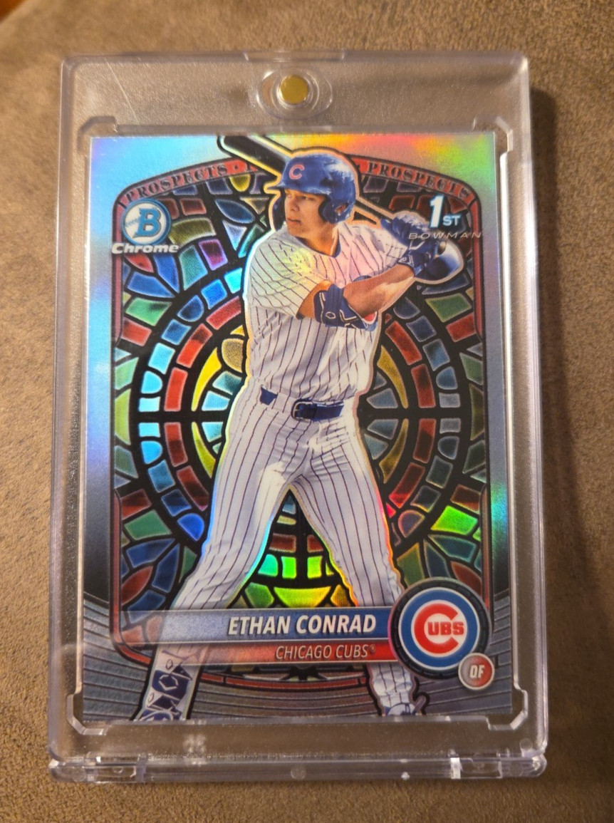🤩💥⚾️ 2025 Bowman Draft Ethan Conrad 1st Etched In Glass  (RC) Cubs