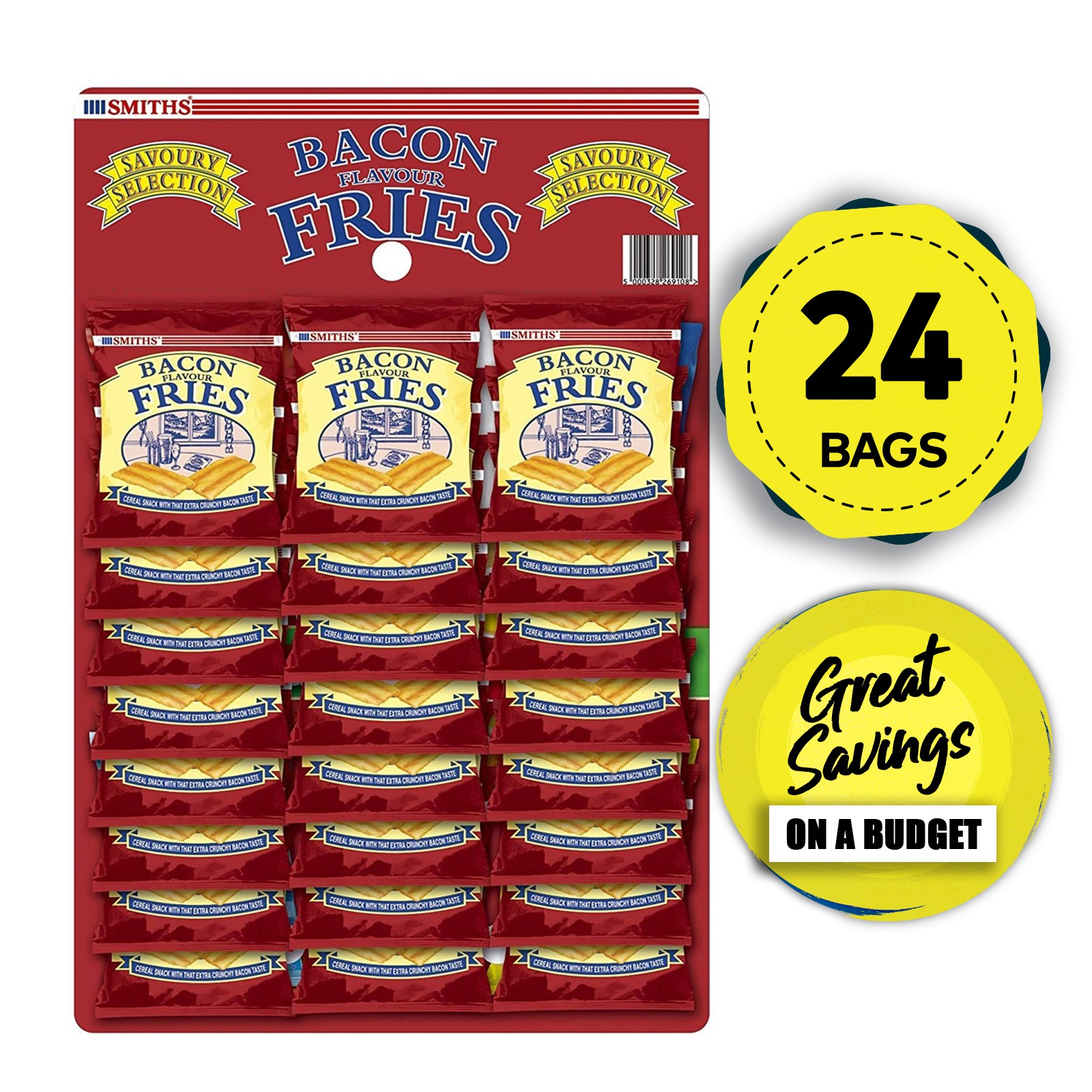 Smiths Snacks Savoury Bacon Fries 24 Bags x 24g
