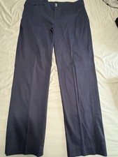 Chaps Dress Pants Womens 14 Navy Straight Mid Rise Stretch Casual Career